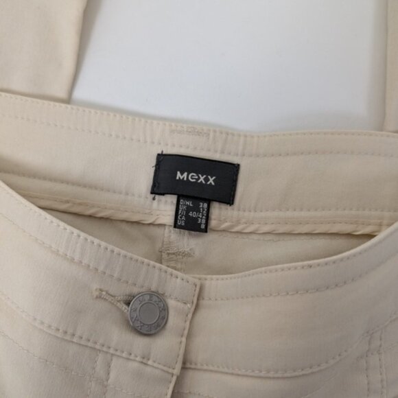 Mexx Beige Trousers Straight Leg Flare Cream Offwhite Mid Low Rise - Picture 5 of 8